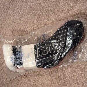 2 pairs of Blue and Red Fluffy Reindeer Sherpa Socks with Grips NEW